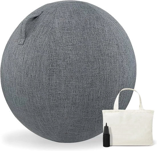 Copricuscino per pallone diametro 65 cm grigio scuro - Ripiegabile con copertura per pallone con bilanciere