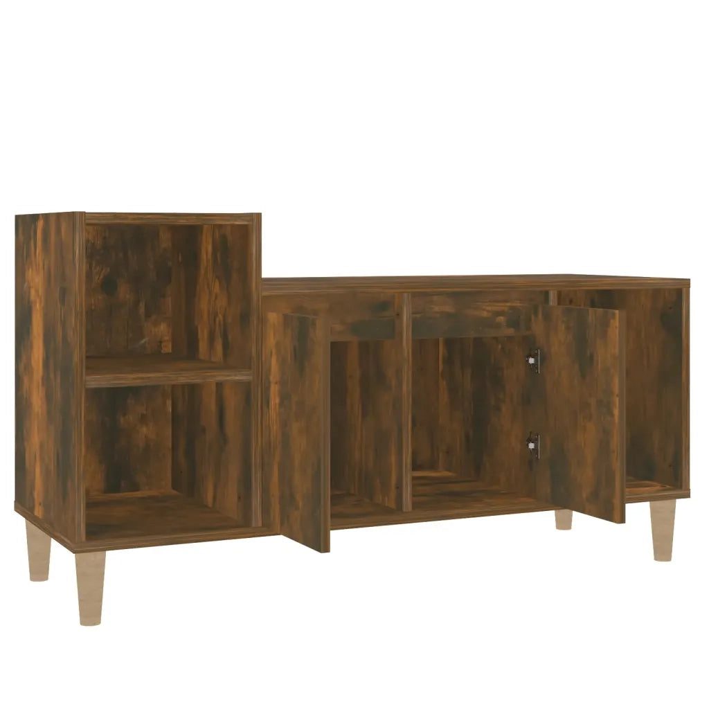 Mobile TV Rovere Fumo 100x35x55 cm in Legno Multistrato 821177