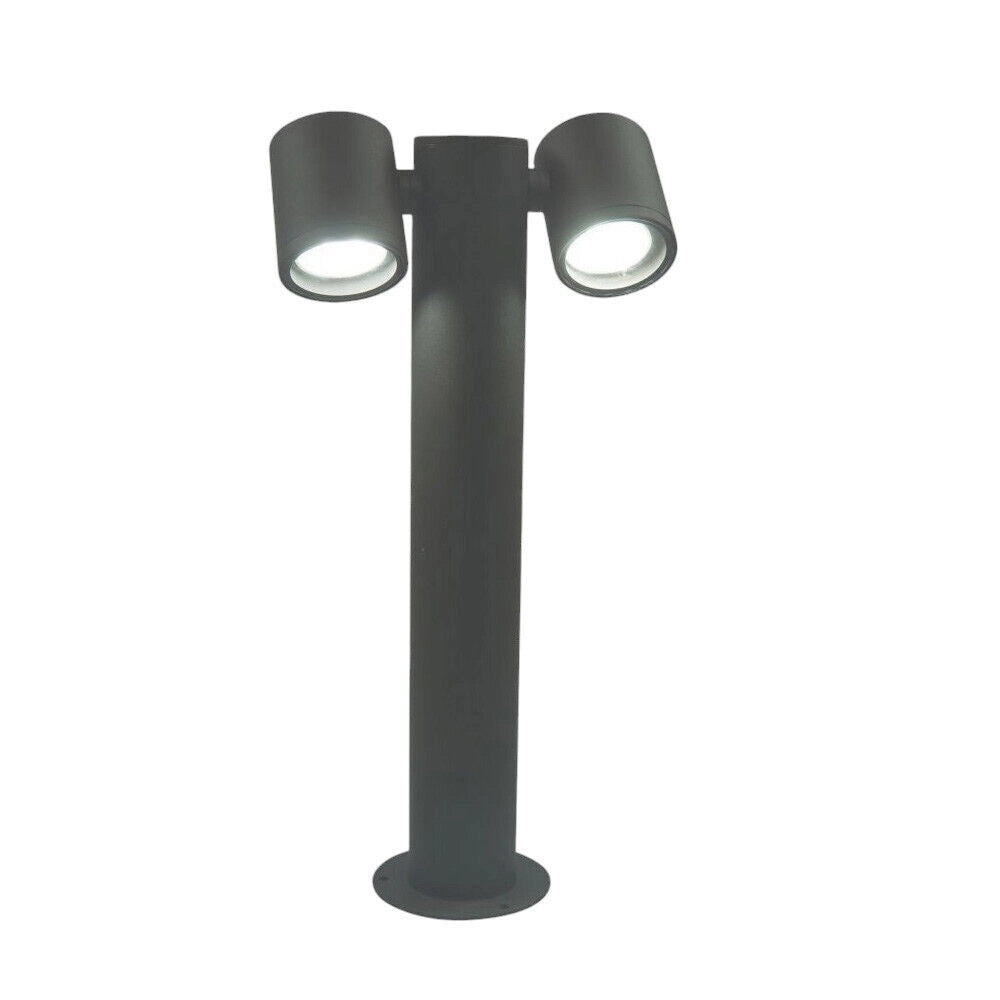 Trade Shop - Lampione Giardino Moderno Con Diffusori Orientabili Lampada Attaco Gu10 Ip44 539pb-b440 -