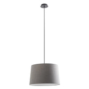 Vivien Sospensione Nera, Paralume Conico Grigio, Attacco E27, Potenza 75W, IP20, Diametro 48cm - Rossini Illuminazione