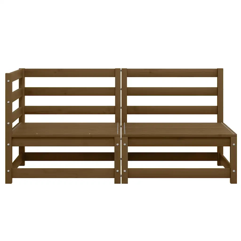 Set Divani da Giardino 2 pz Ambra in Legno Massello di Pino 805693