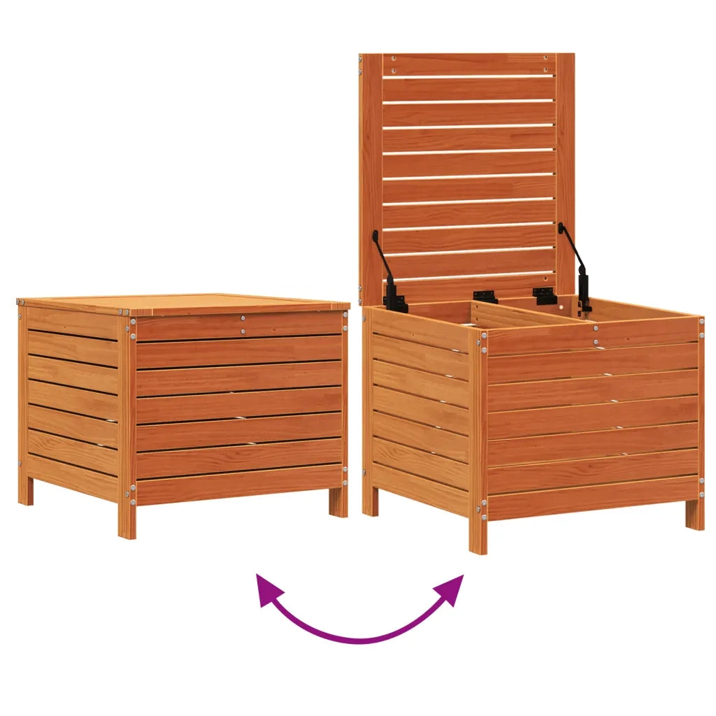 Sedia da giardino-Poggiapiedi Giardino Marrone Cera 62x63,5x53,5 cm Massello Pino