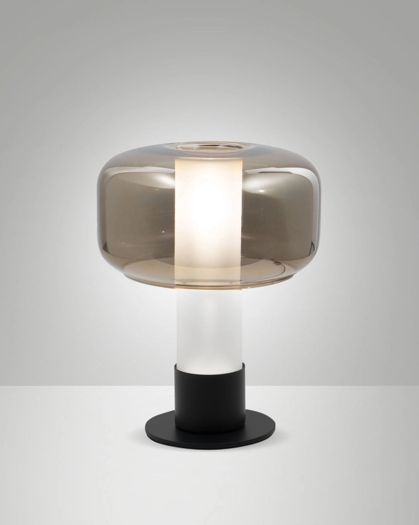 Lampada da Tavolo Flick Oro, Struttura in Metallo e Vetro Borosilicato, Dimmerabile al Tocco, Attacco E14 15W, IP20 - Flick