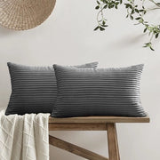 Set di cuscini per divano 30x50 grigio scuro morbidi 2 pezzi cuscini per divano cuscini decorativi cuscini per letto cuscini per divano copertura per divano invernale autunnale decorazione per divano salotto camera da letto