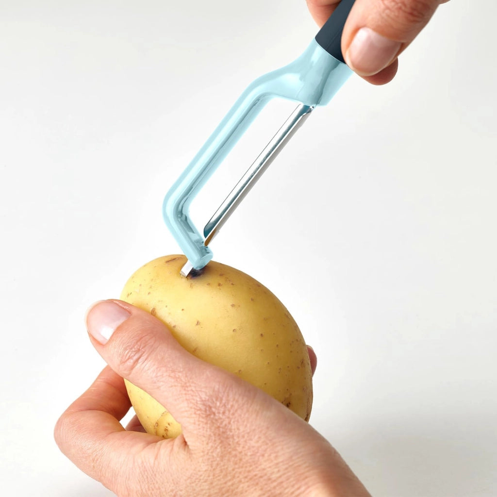 Joseph Joseph Pelapatate dritto girevole 2-in-1 Duo, Azzurro
