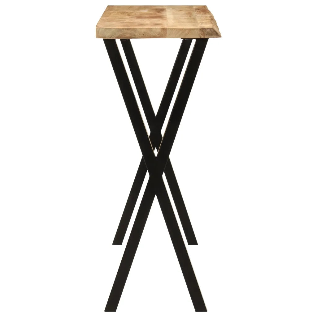Tavolo Consolle Bordi Vivi 105x33x76 cm Legno Massello di Mango 372763