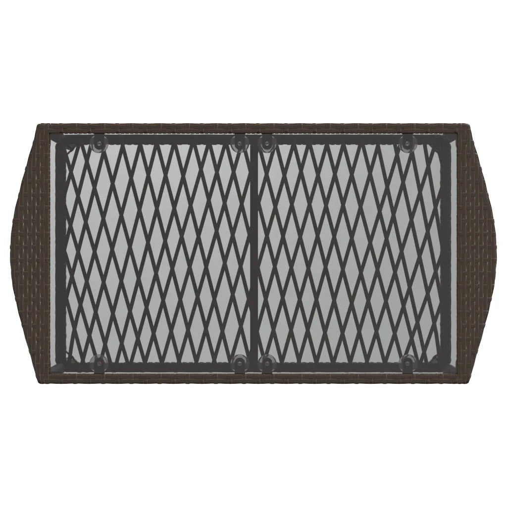 Set Divano da Giardino 4 pz | Set Salotto da Giardino con Cuscini Marrone in Polyrattan
