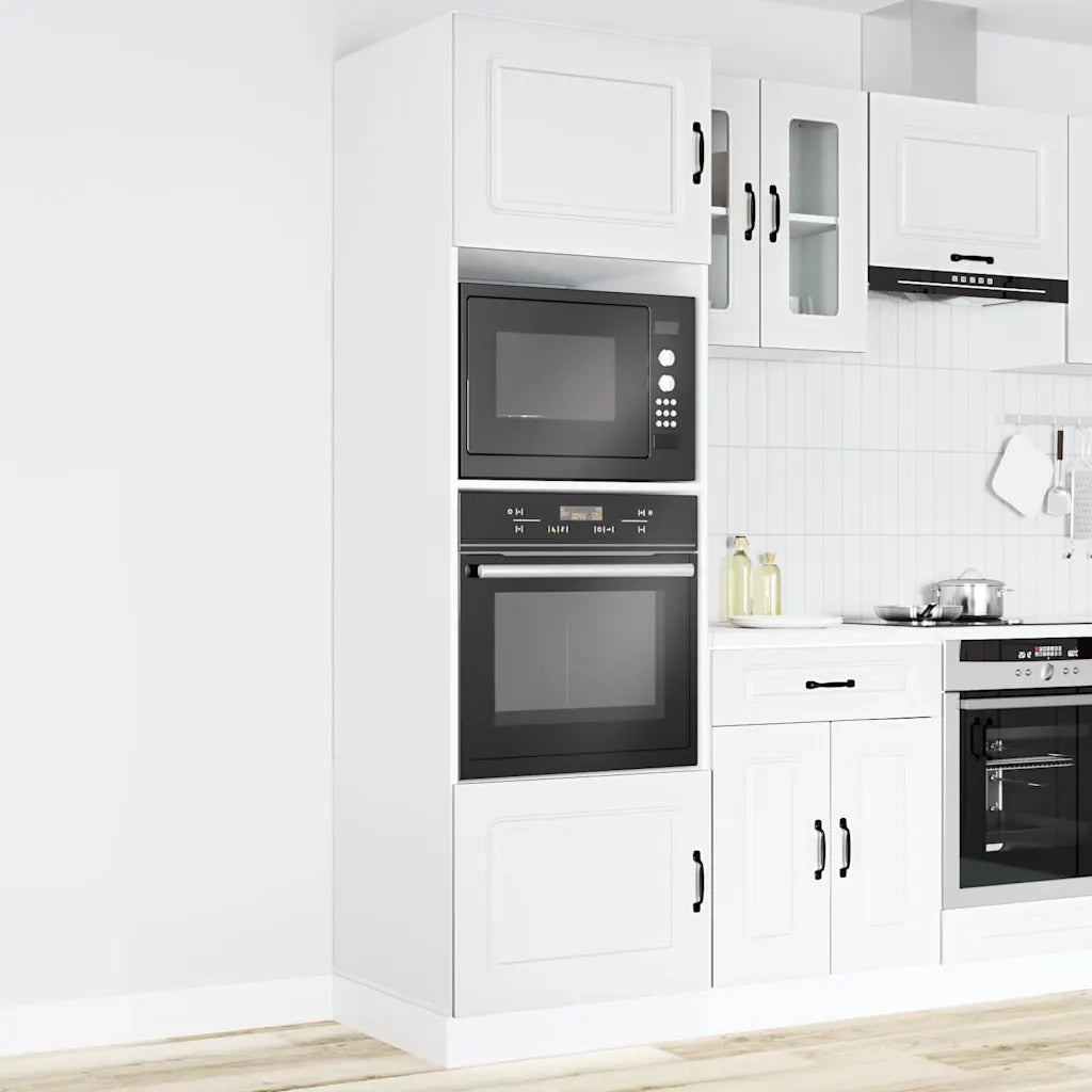 vidaXL Armadi Forno 2 pz Lucca Bianchi in Legno Multistrato