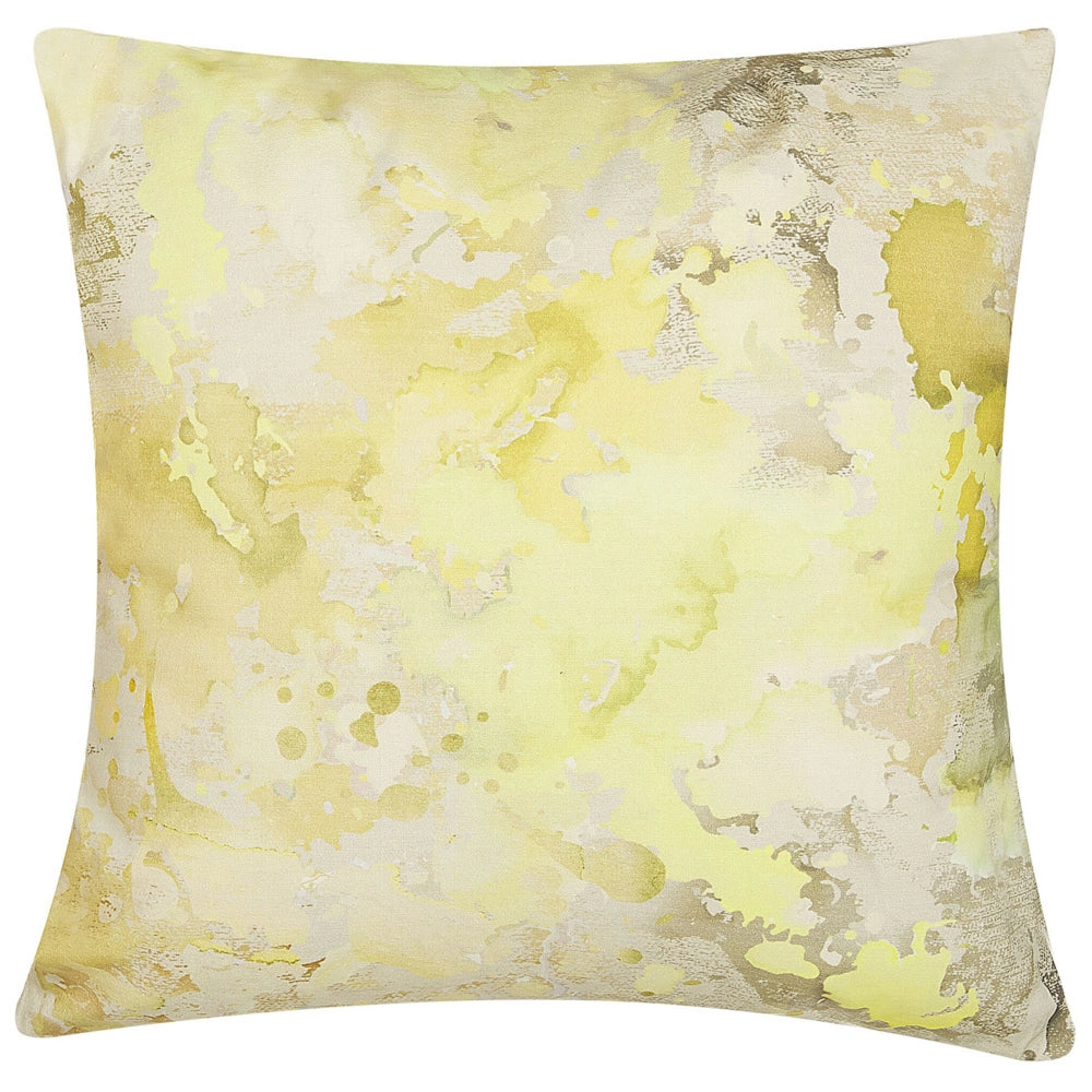 Set di 2 cuscini decorativi giallo motivo astratto quadrato 45 x 45 cm accessori per arredamento moderno