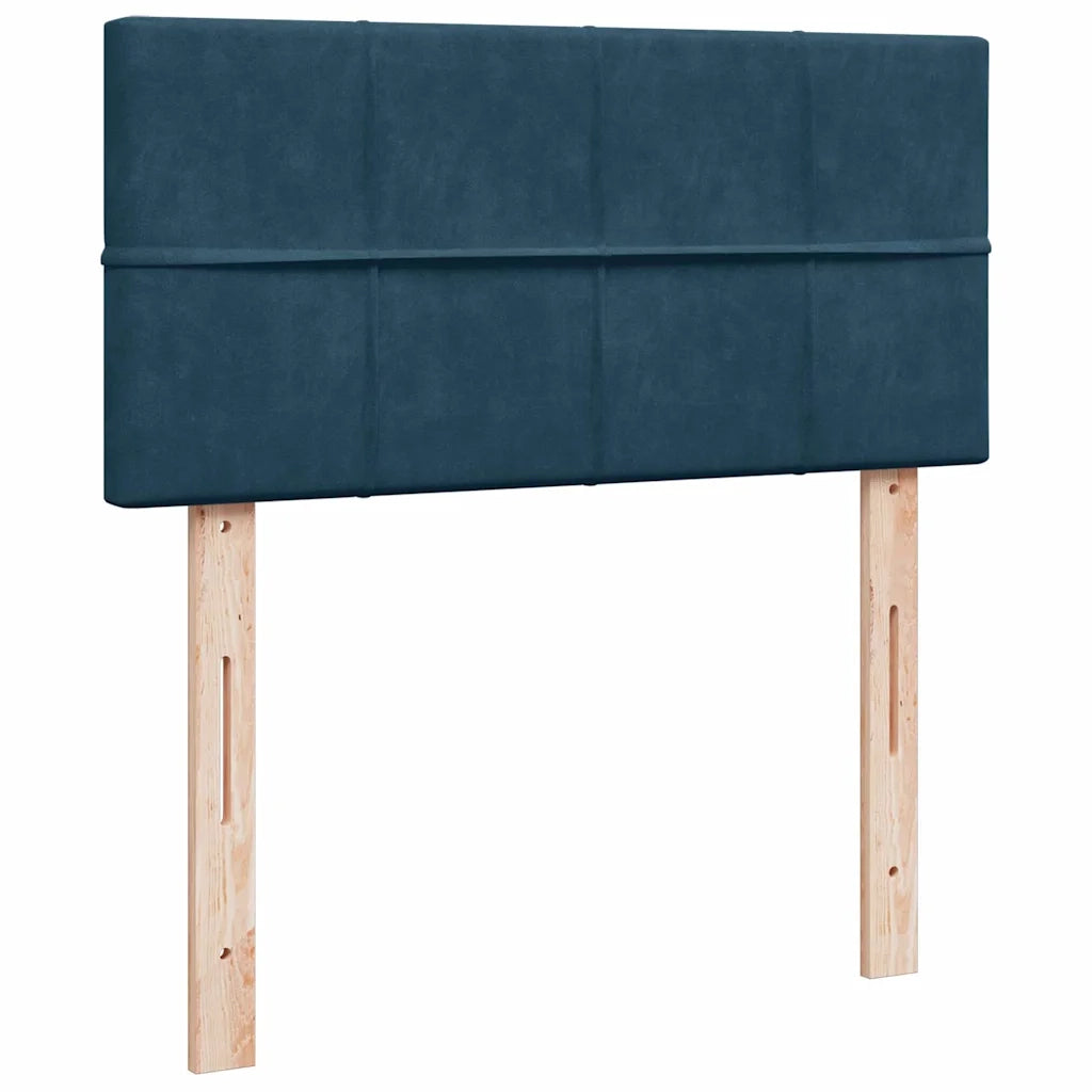 Giroletto a Molle con Materasso Blu 80x200 cm in Velluto