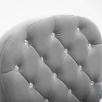Sedia da Ufficio in Stile contemporaneo con Altezza Regolabile e Ruote Girevoli, 60x61x95105 cm, Grigia