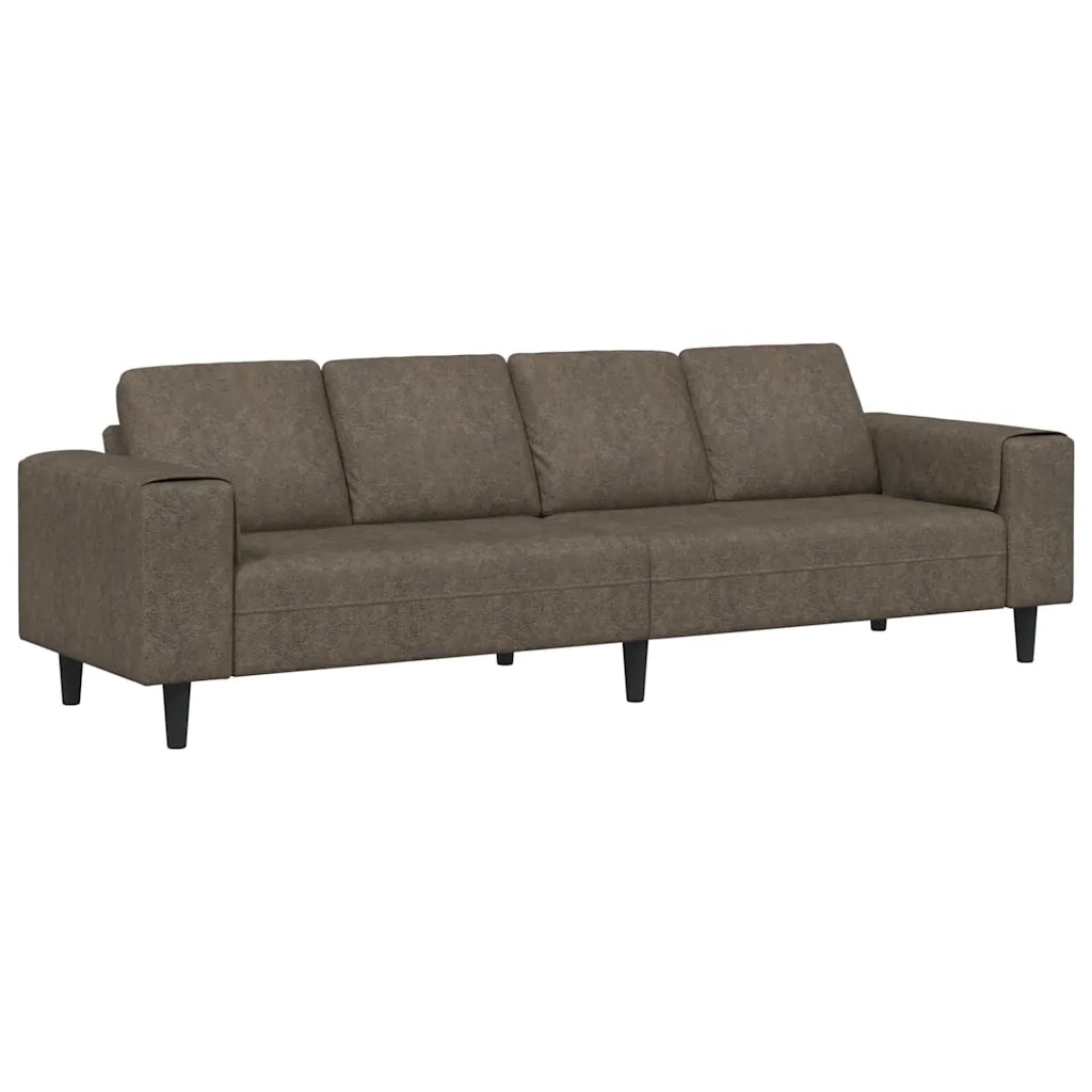 Set di divani Grigio scuro Pelle scamosciata sintetica