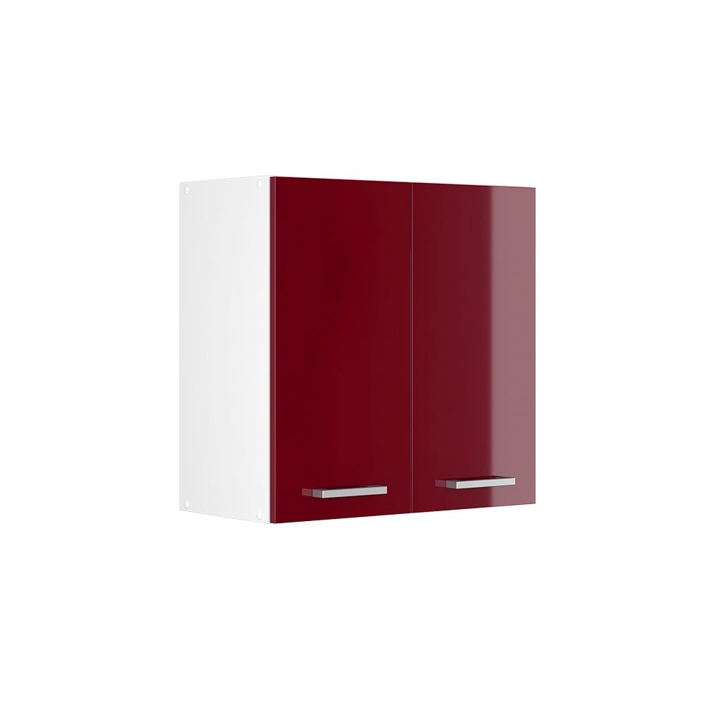 Vicco Pensile universale Rosso bordeaux lucido 60 cm con porte