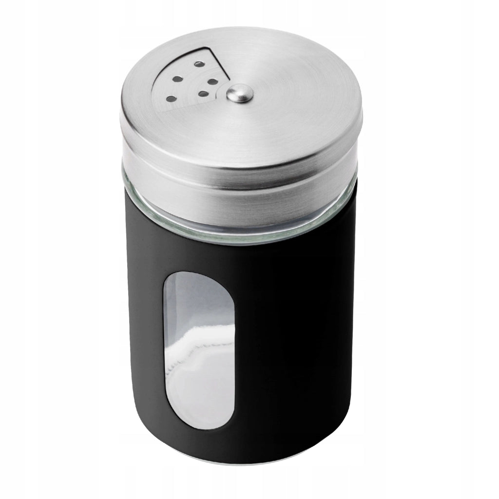 KADAX Pepper Pot, barattolo per spezie in acciaio nero da 90 ml