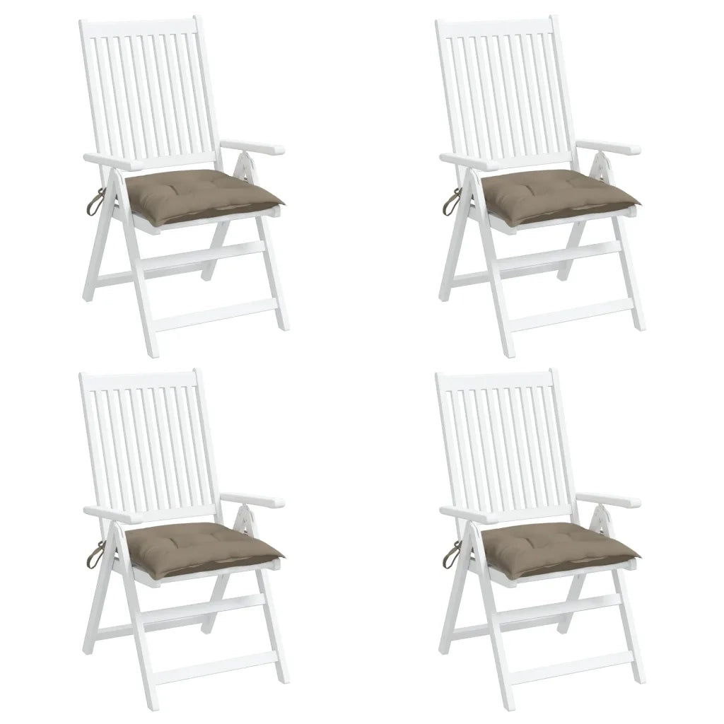 Cuscini per Sedia 4 pz Tortora 50x50x7 cm Tessuto Oxford 314921