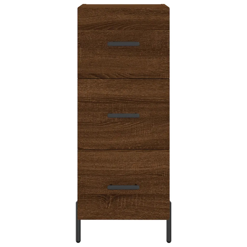 Credenza Rovere Marrone 34,5x34x90 cm in Legno Multistrato