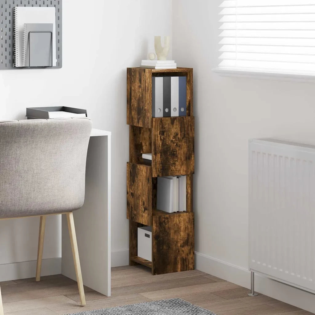 Mobile angolare Rovere fumé 25,5x25x102cm Legno multistrato