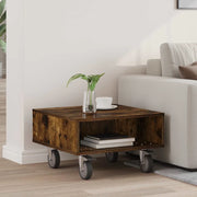 Tavolino con Ruote Rovere fumé 50,5 x 50 x 30 cm 891028