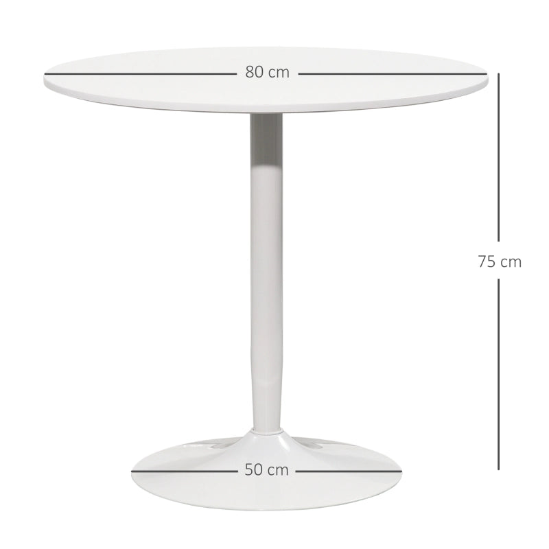 Tavolo da pranzo ?80x75 cm salvaspazio in MDF bianco