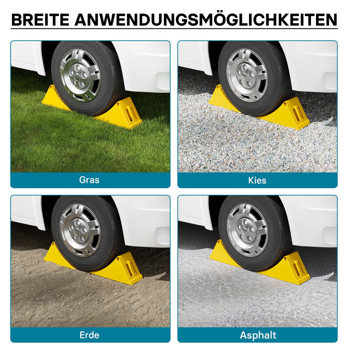 ‌Wiltec Cunei per autocarri e rimorchi Capacità di carico fino a 6,5 t 2 Fermaruota Camion