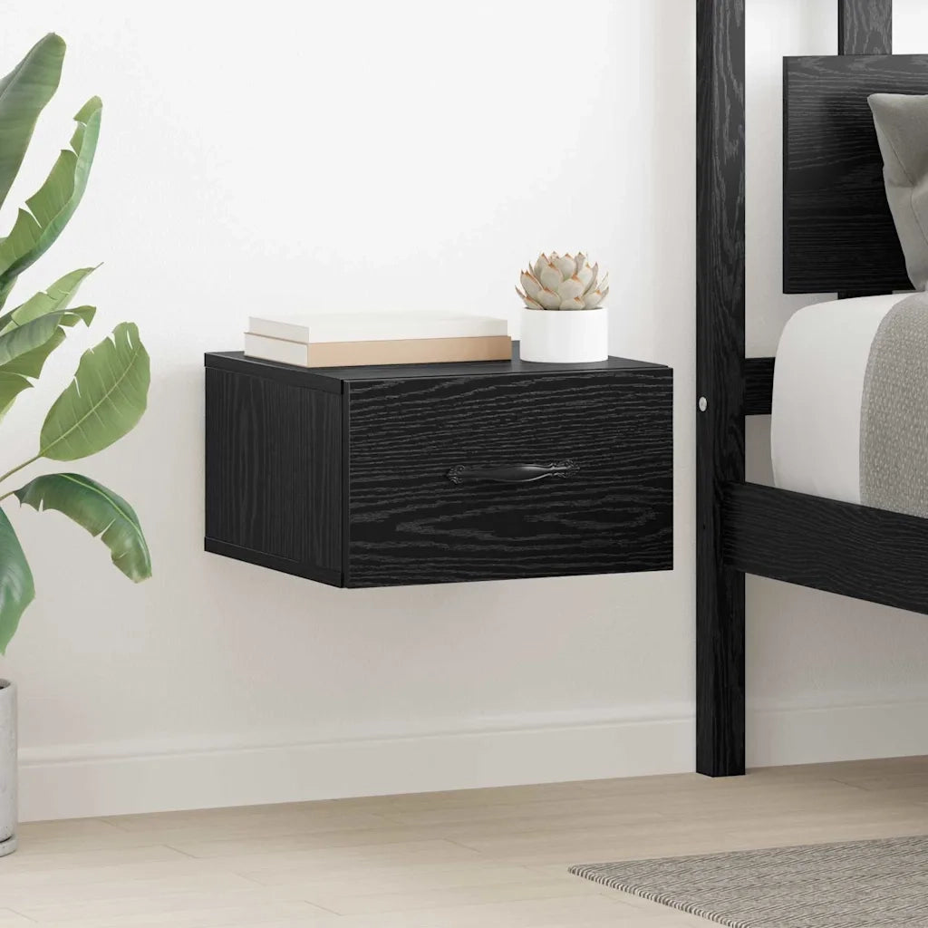 Armadio da Notte con cassetto 2 pcs Rovere nero 35 x 35 x 20 cm 882355