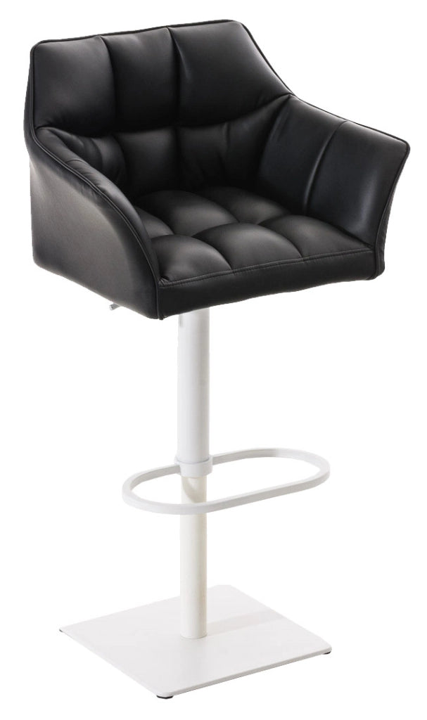 Set 2 sgabelli bar Damaso ecopelle bianco 3