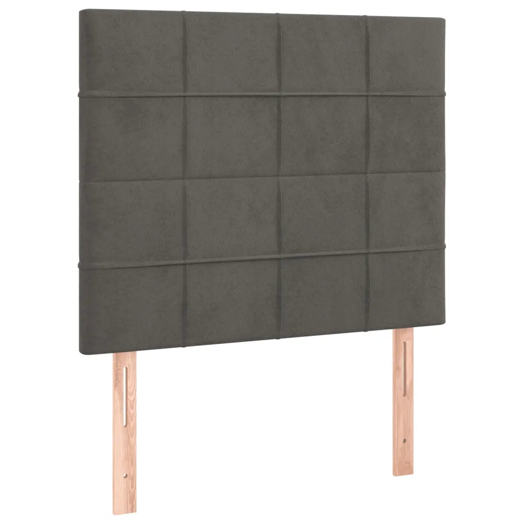 Giroletto senza Materasso-Struttura Letto Grigio Scuro 100x200 cm Velluto 574698