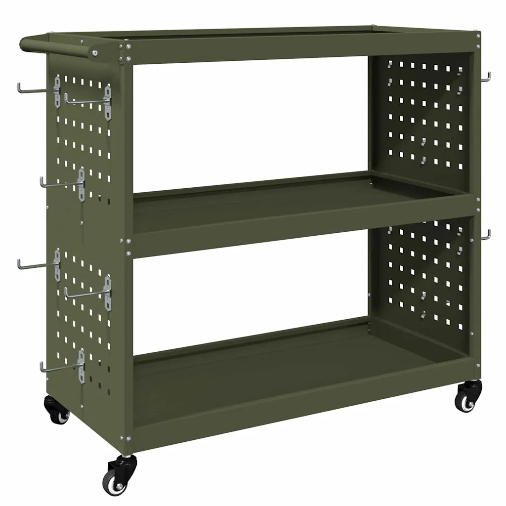 Carrello per Attrezzi con ruota Verde oliva 75 x 35 x 73 cm CFW8542374