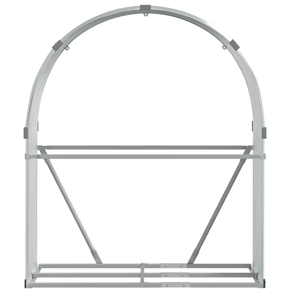 Portaceppi Argento 120x45x140 cm in Acciaio Zincato