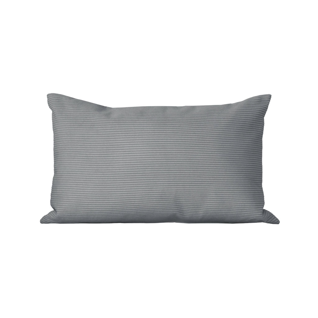 Cuscino rettangolare 30x50cm in velluto a coste grigio Dune