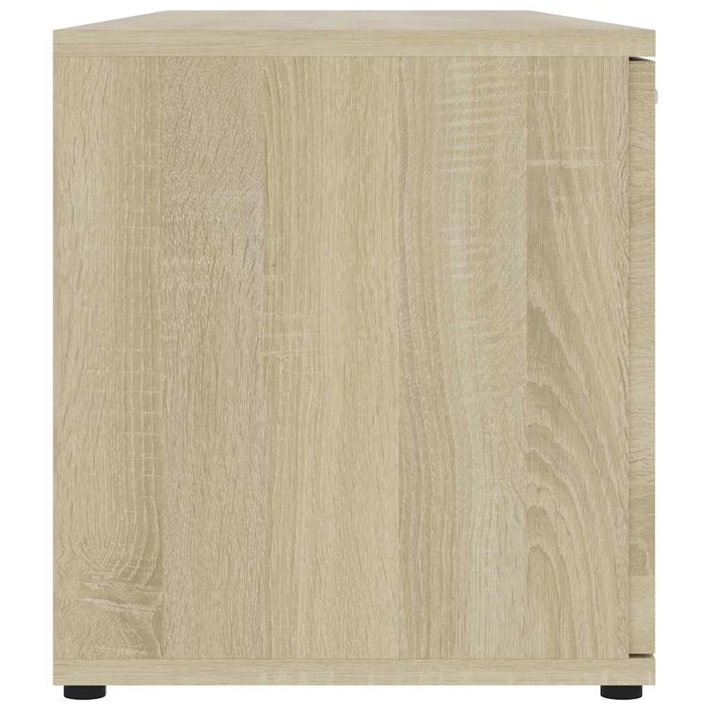 Mobile TV multimediale mensola TV credenza TV sala da pranzo soggiorno camera da letto rovere Sonoma 120 x 34 x 37 cm legno ingegnerizzato marrone 02_0027466