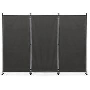 IDMarket - Schermo pieghevole a 3 pannelli su gambe, 250 x 180 cm, grigio antracite