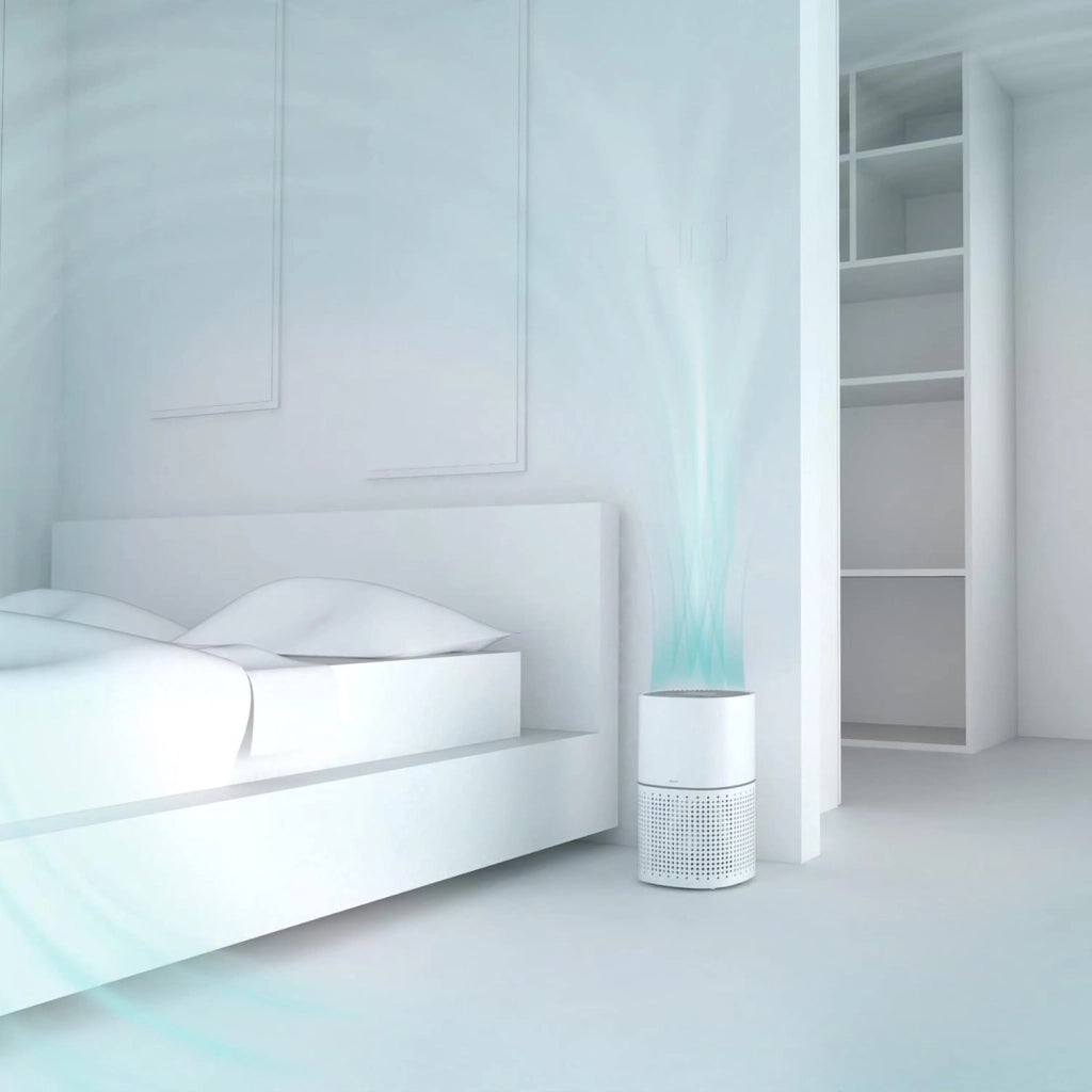 Bright Purificatore d'aria con prefiltro tripla protezione, H13 e filtro a carbone attivo, HEPA, per ambienti fino a 27 m², ideale per polvere, fumo e odori di animali (bianco)