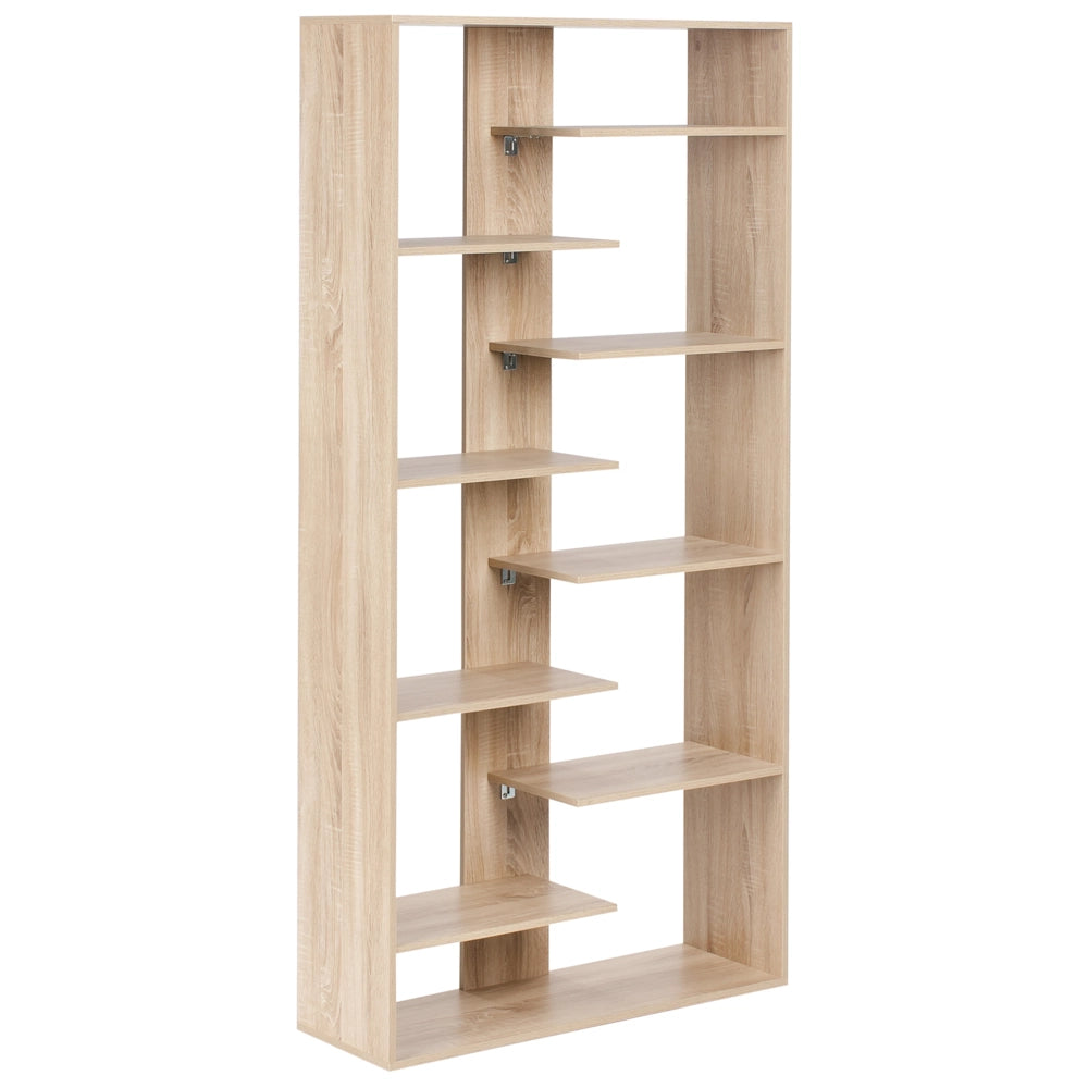 Libreria a 8 ripiani in truciolato Marrone chiaro stile minimalista