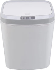 Contenitore per rifiuti 16L Sensore intelligente Porta rifiuti Infrarosso Induzione Impermeabile Lampada notturna RV( Bianco)