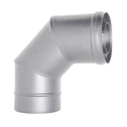 Canna fumaria tubo coassiale INOX curva 90 D. 80/130 INOX CE stufa pellet  Made in Italy