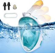 Snorkelmaschera sicura per bambini - Design visore panoramico con vista 180 gradi