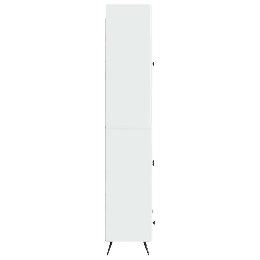Set di armadi 2 pcs Bianco Lucido Legno ingegnerizzato