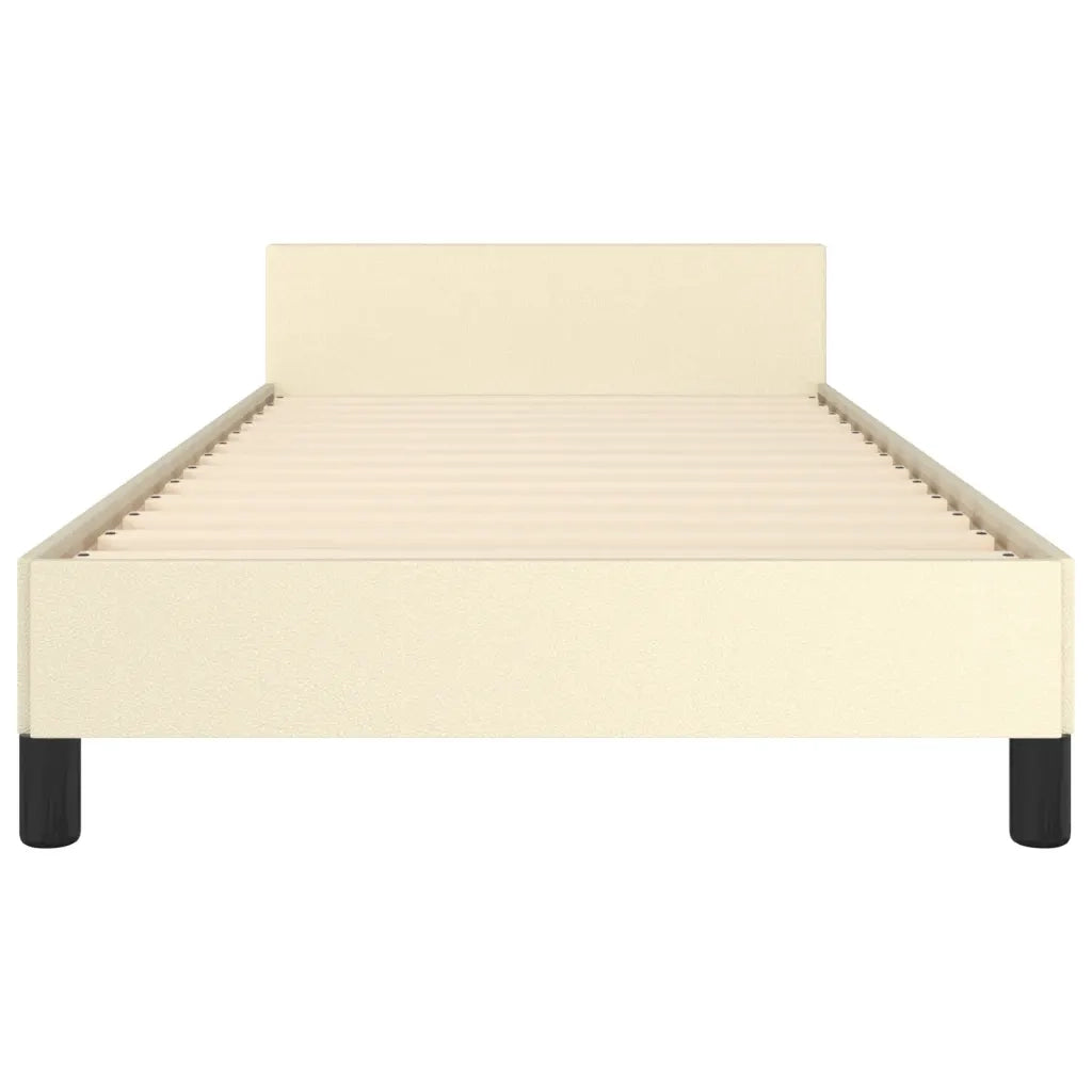 Giroletto con Testiera Crema 80x200 cm in Similpelle 3125417