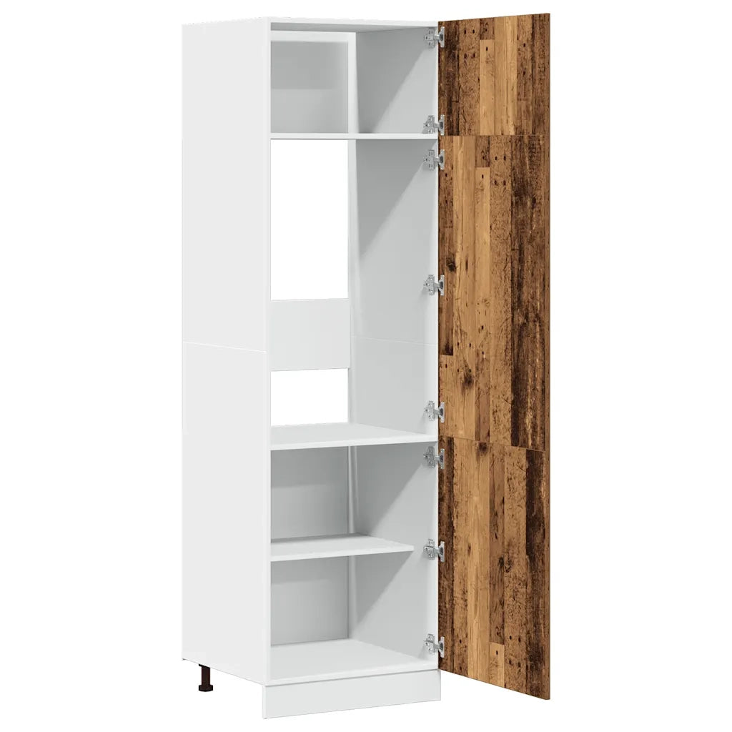 Armadio per Frigo “Lyon” Legno Antico 60x57x207 cm 856125