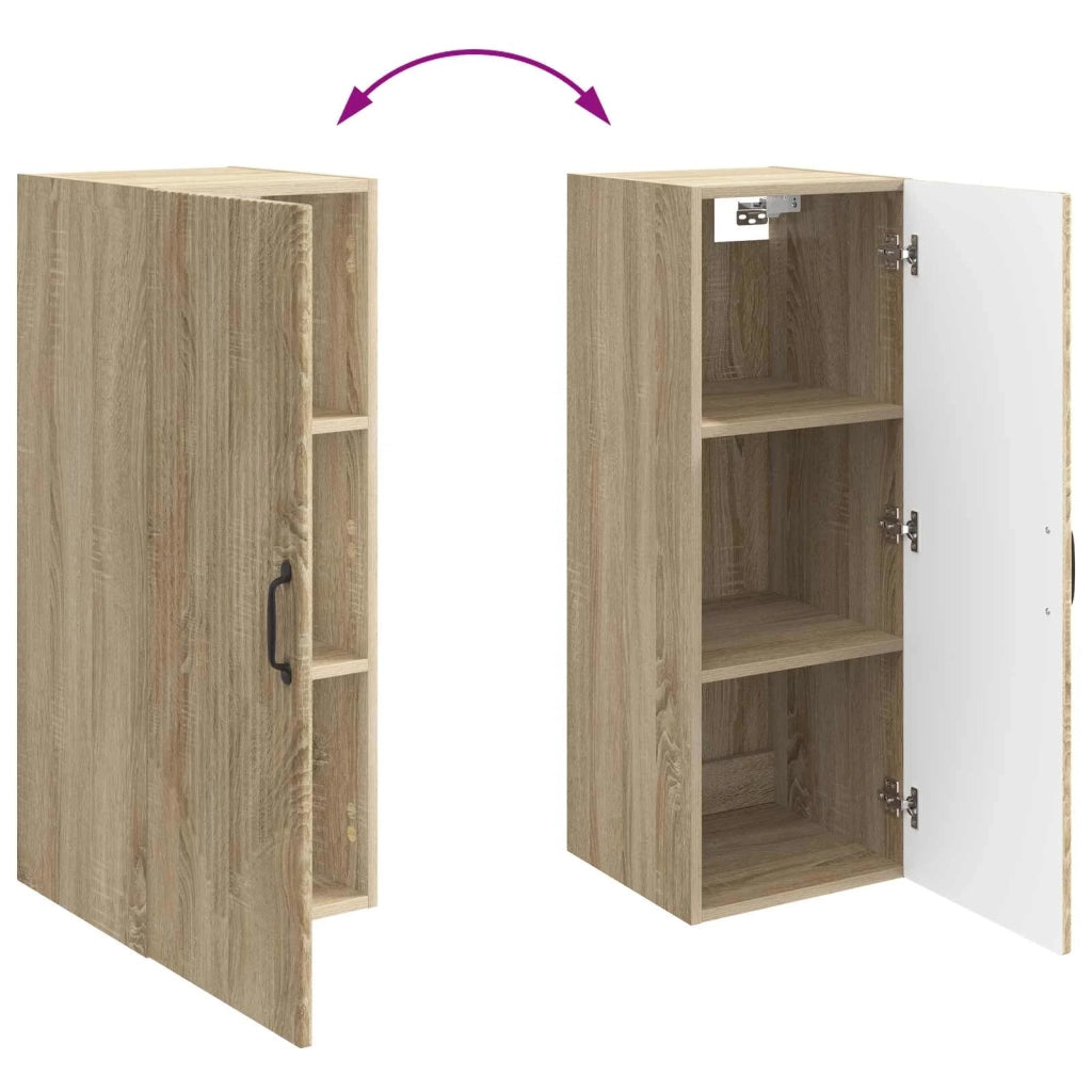 Mobiletto a muro Rovere Sonoma 33 x 34,5 x 90 cm 898927