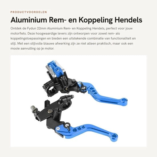 Freni Levers in Alluminio - Montaggio Universale - 1 Paio - Manopole di Trasmissione - Cilindro Principale - Peso 690 g - Levers per Motocicletta