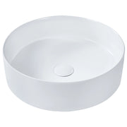 Lavabo da bagno in ceramica ⌀ 40 cm Bianco stile glamour