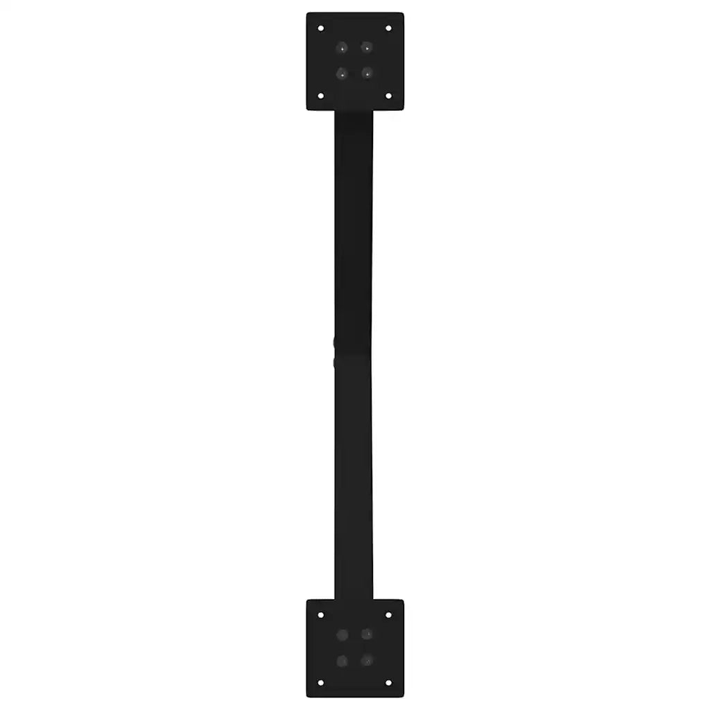 Gambe per Tavolino da Caff¨¨ a Forma di X 2 pz-Set di 2 Gamba per Tavolo Nere 70x(42-43) cm Acciaio 324199