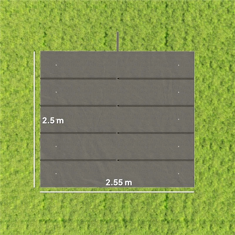 TETTUCCIO DI RICAMBIO PER GAZEBO 3X3 M CON 10 FORI DI DRENAGGIO, GRIGIO CHIARO