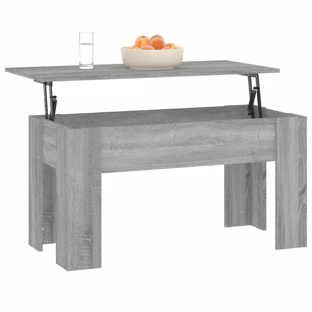 Tavolino da Salotto Grigio Sonoma 101x49x52cm Legno Multistrato cod mxl 13286