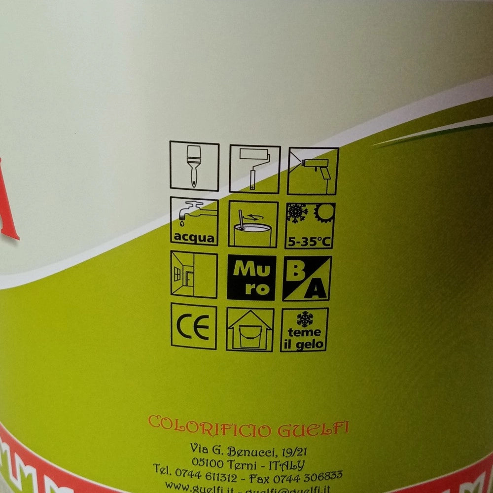 Colorificio guelfi casabianca 5lt pittura bianca semi lavabile per interni