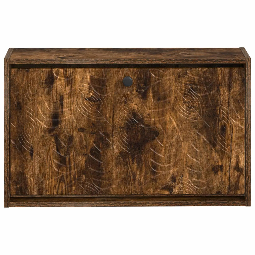 Mobiletto per Scarpe da Muro DELFT 71 x 17 x 43 cm Rovere Fumo 897070