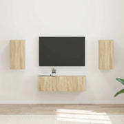Set di Mobiletto da TV a Parete 4 pcs Rovere Sonoma 3408909