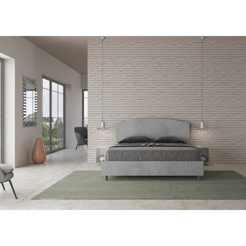Letto Matrimoniale 160x200 cm Dora - Con rete,Grigio